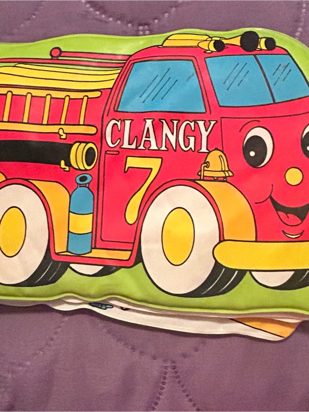 Vintage Clangy the Fire Engine kids bath Book - Red